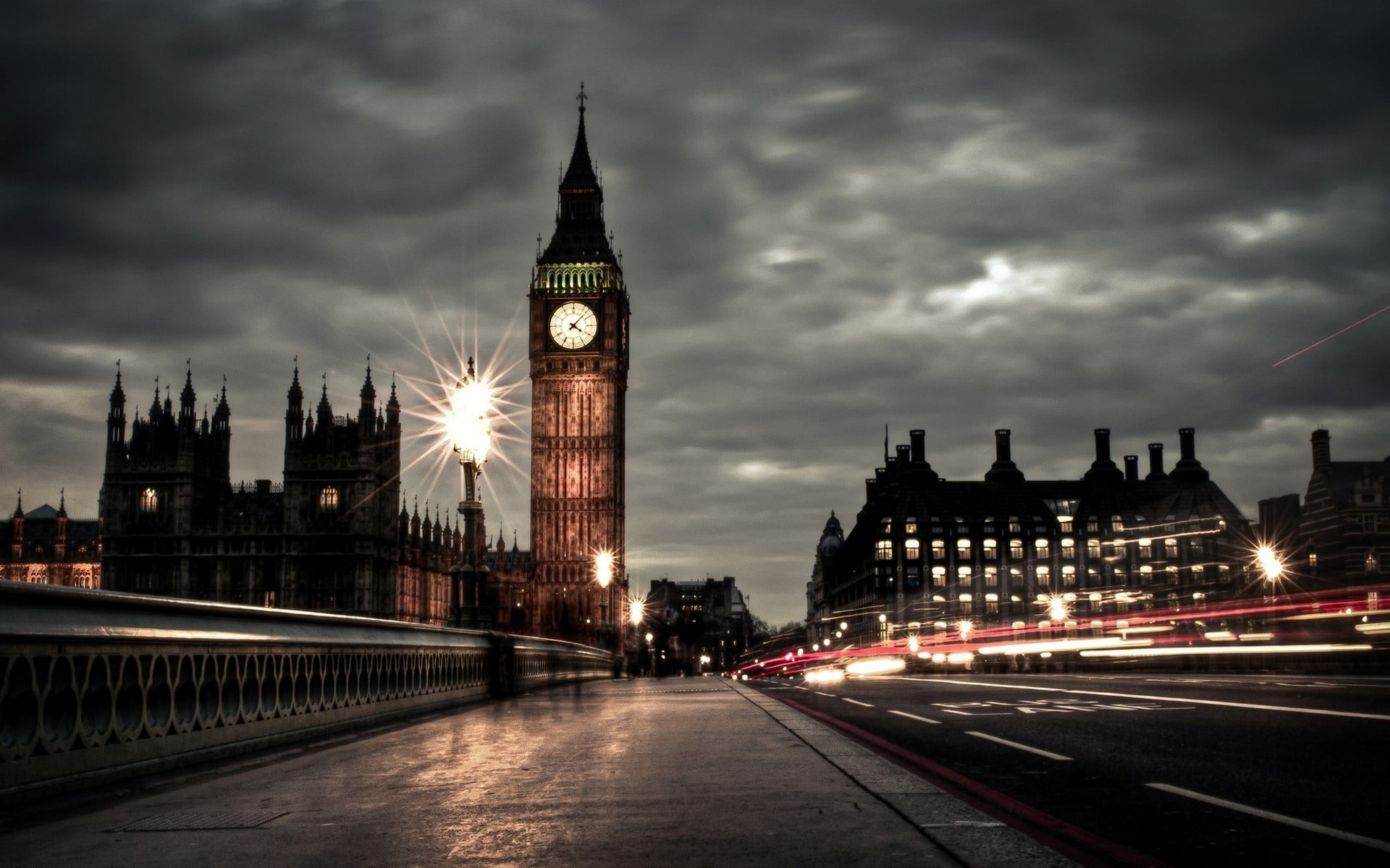 ロンドンの壁紙,空,クロックタワー,タワー,夜,市