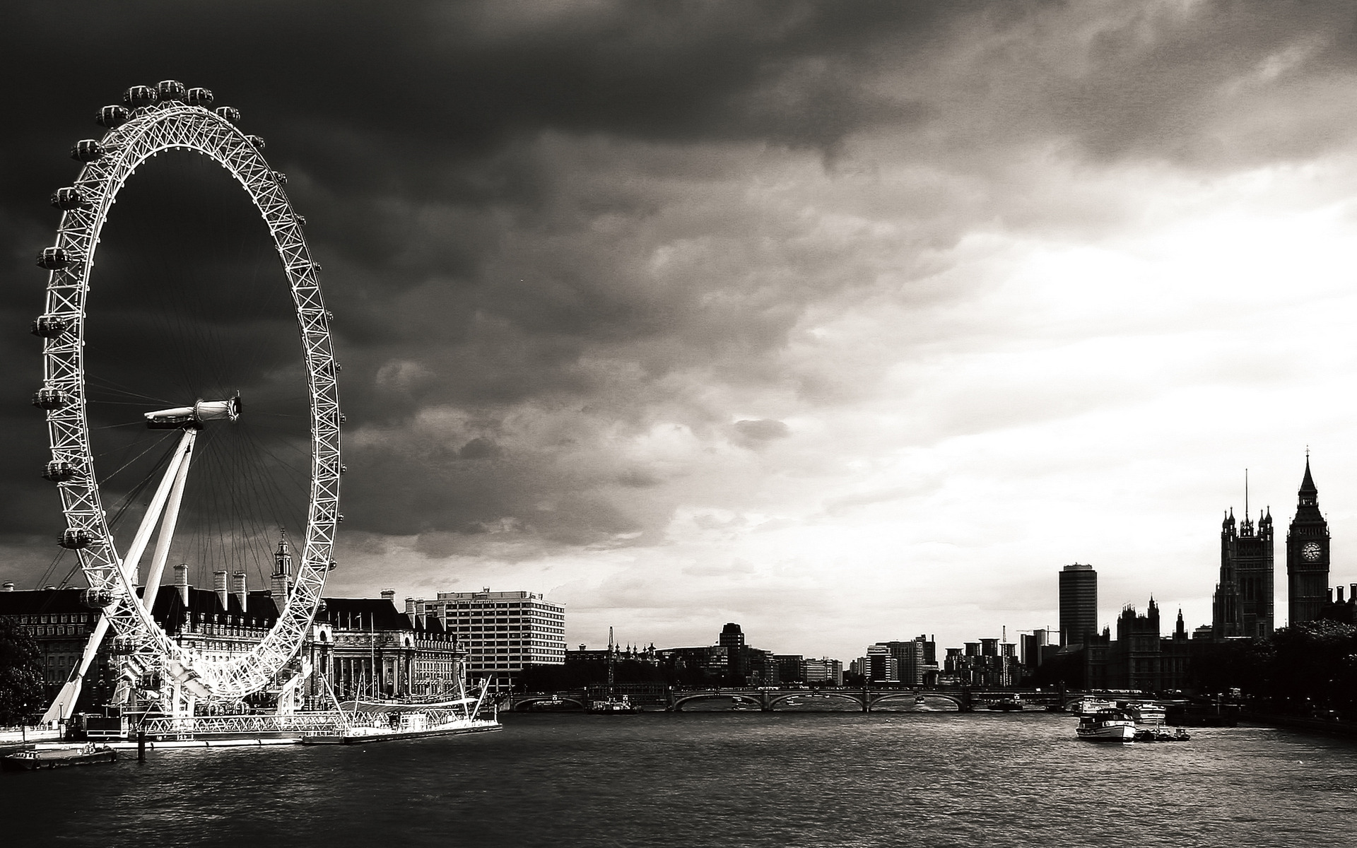 런던 벽지,관람차,하얀,검정,하늘,검정색과 흰색