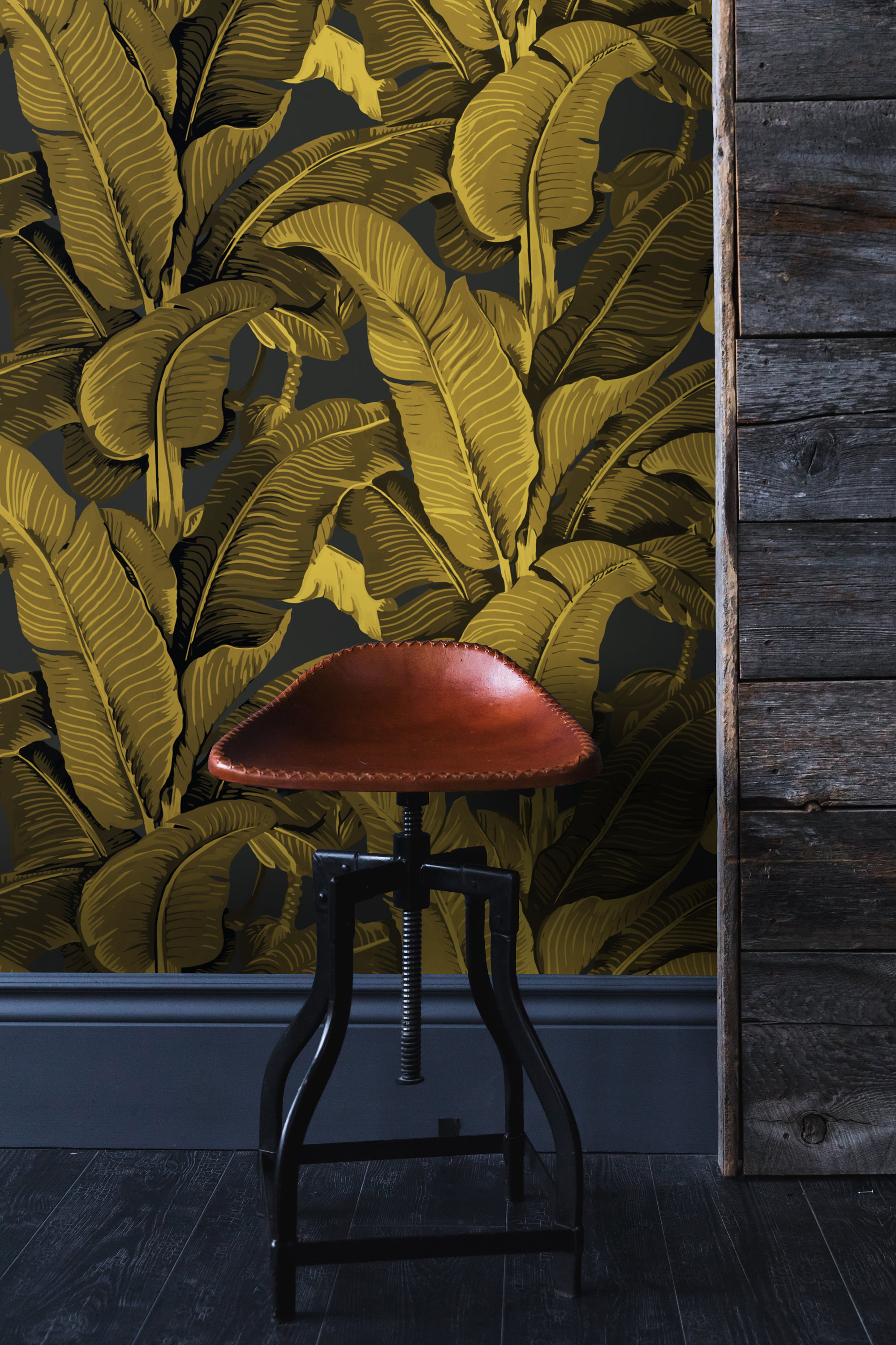 leaf wallpaper,leaf,wall,furniture,table,tree