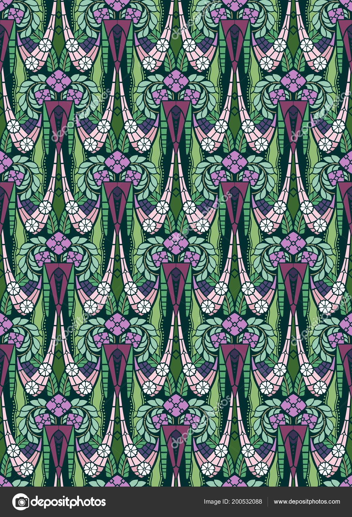 papier peint art déco,modèle,violet,vert,lavande,conception