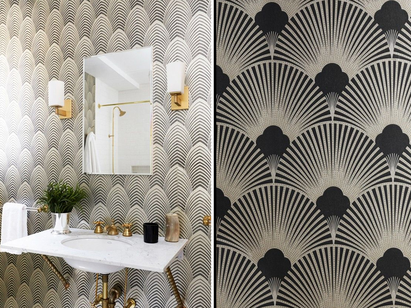 art deco wallpaper,tile,wallpaper,wall,pattern,room