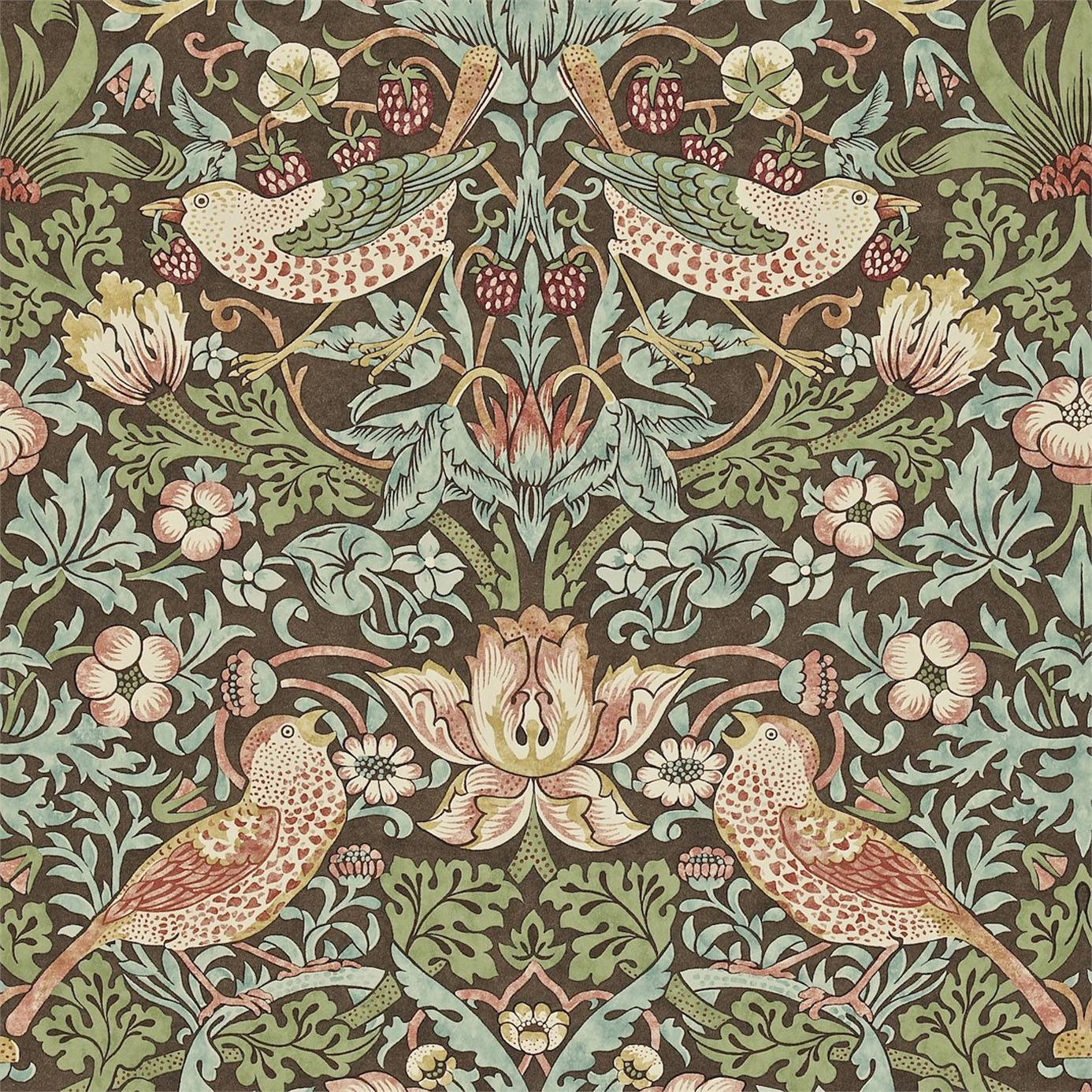 william morris wallpaper,pattern,motif,brown,textile,botany
