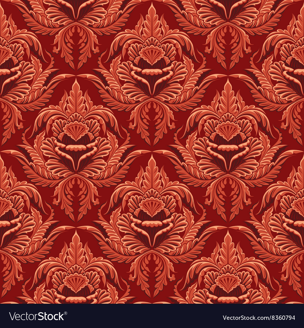 Seamless Damask Wallpaper Motif WallpaperUse
