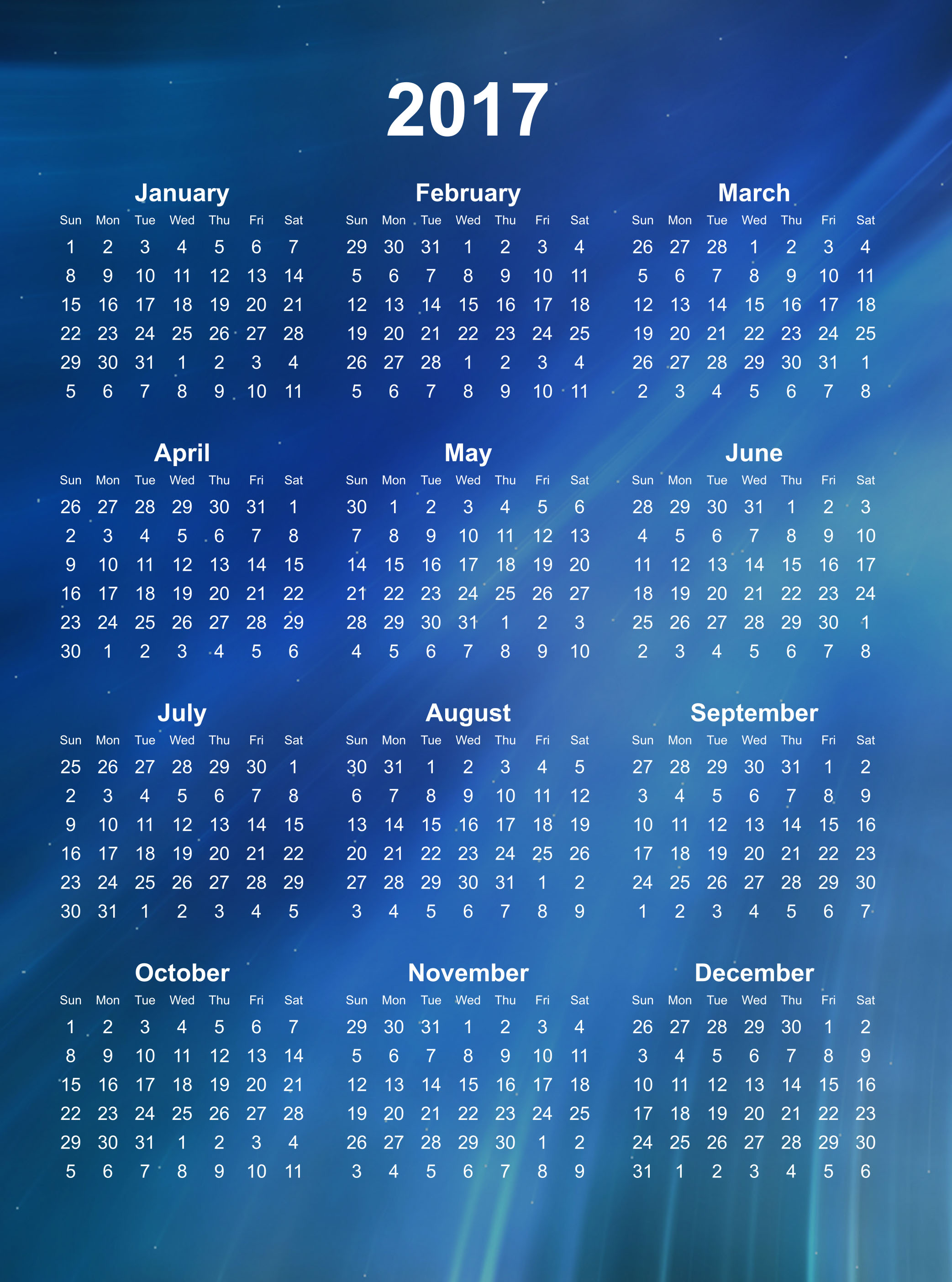 nuovo sfondo 2017,calendario,blu,testo,font,turchese