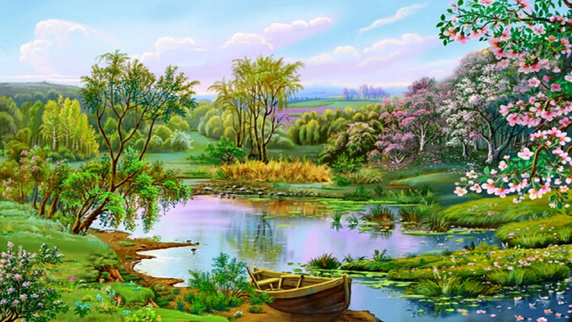 庭の壁紙,自然の風景,自然,水資源,風景,池