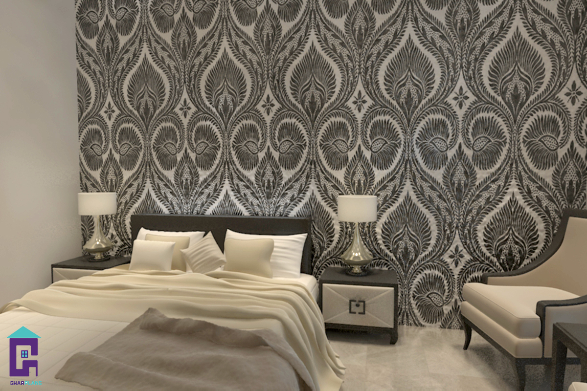 bedroom wallpaper,bedroom,wall,room,wallpaper,interior design