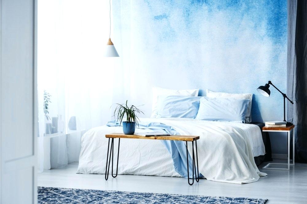 bedroom wallpaper,blue,furniture,room,interior design,bed