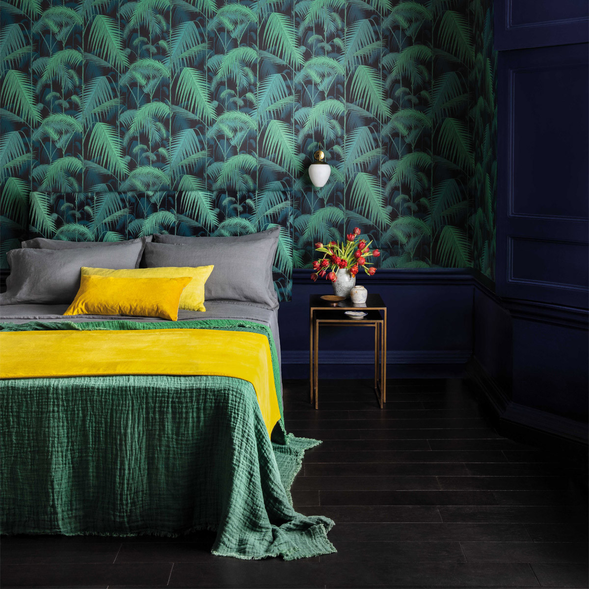 bedroom wallpaper,green,turquoise,wall,room,yellow