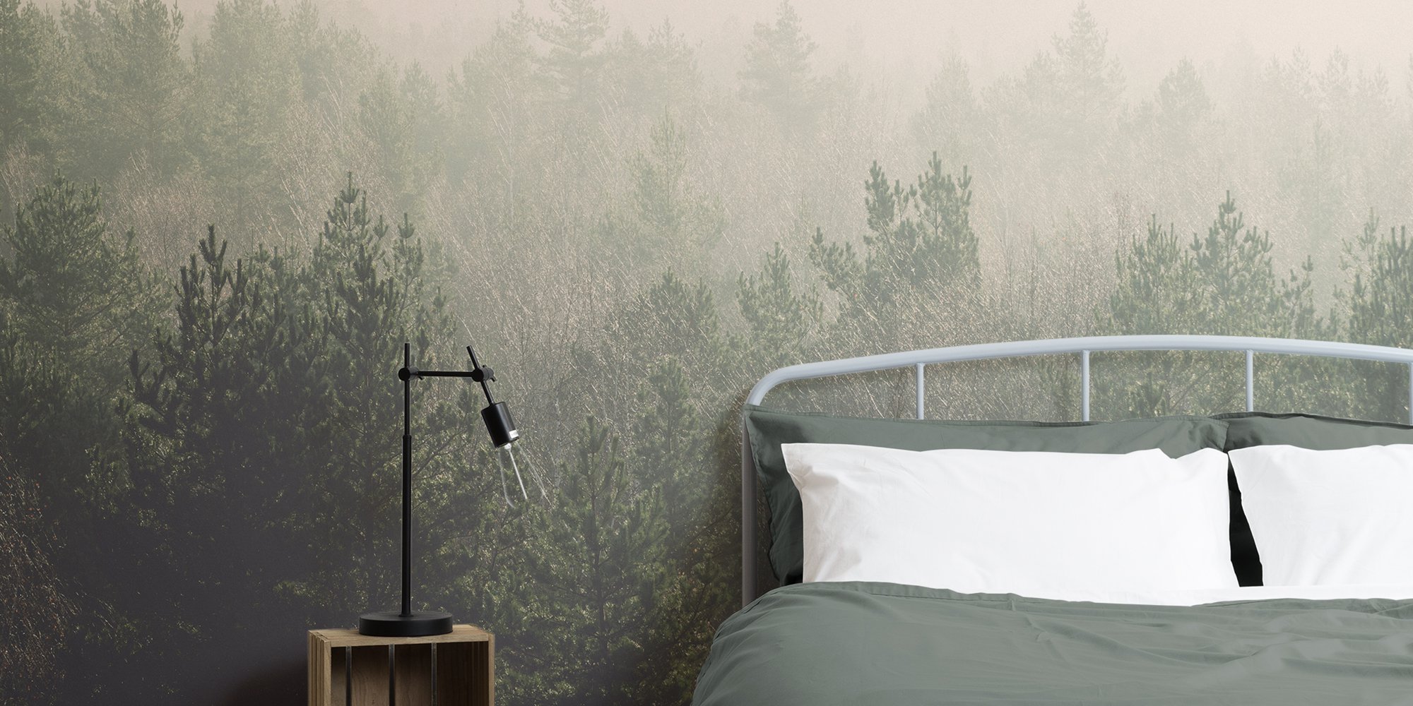 寝室の壁紙,靄,霧,朝,木,ルーム