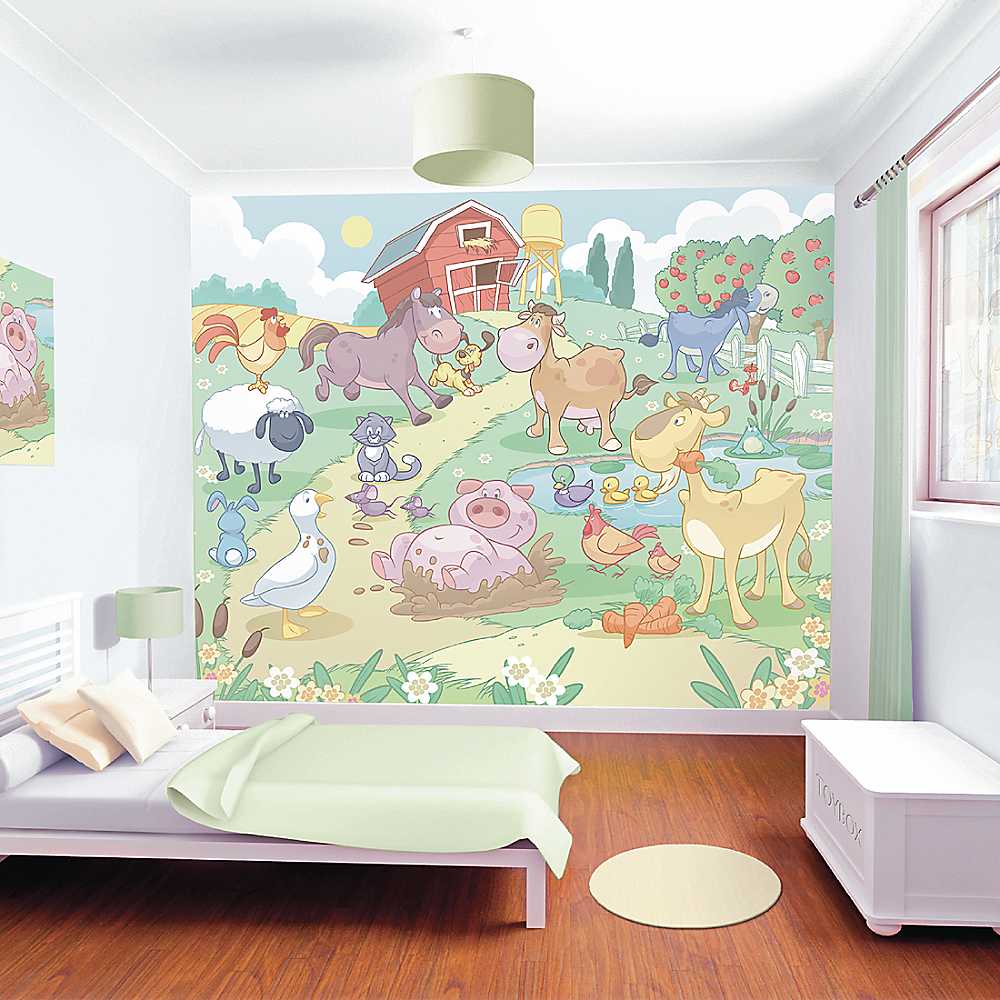 papier peint pour enfants,vert,chambre,fond d'écran,mur,meubles