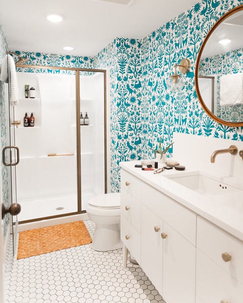bathroom wallpaper,bathroom,room,property,tile,interior design