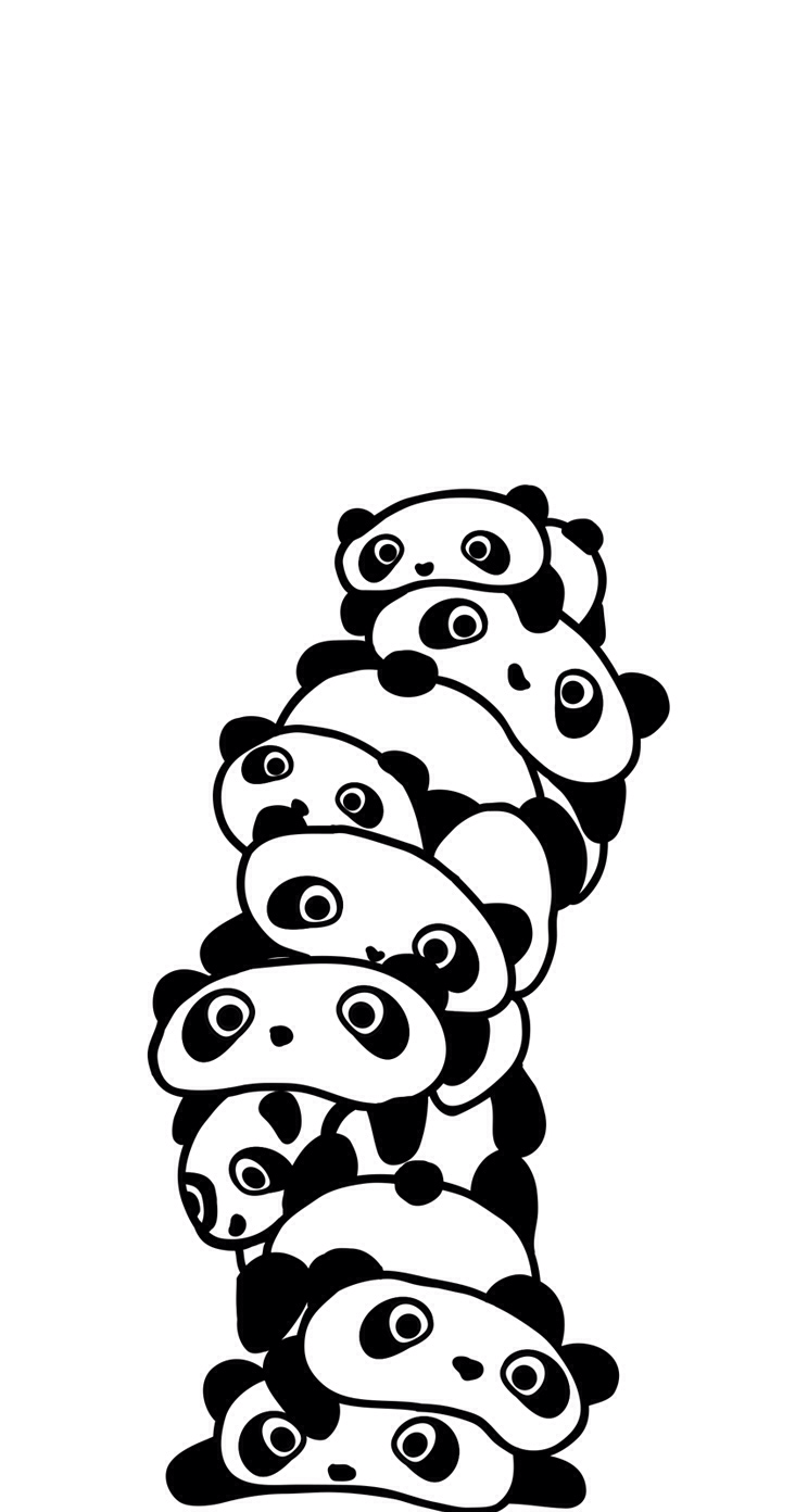 panda wallpaper,clip art,schriftart,illustration,schwarz und weiß