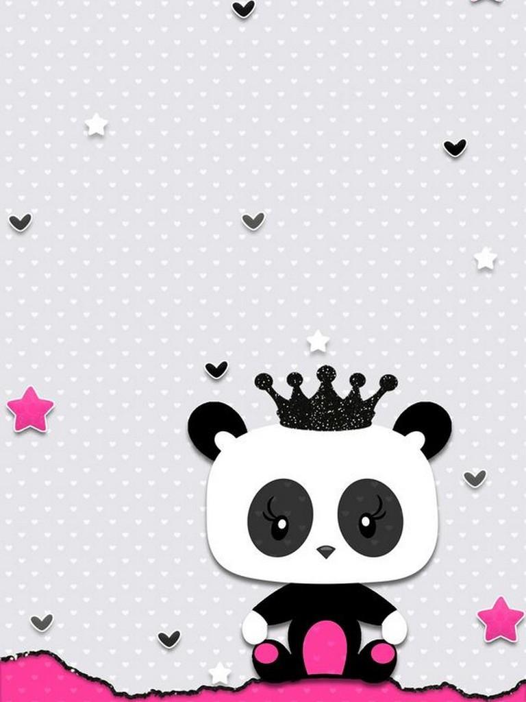 carta da parati panda,cartone animato,rosa,illustrazione,linea,modello