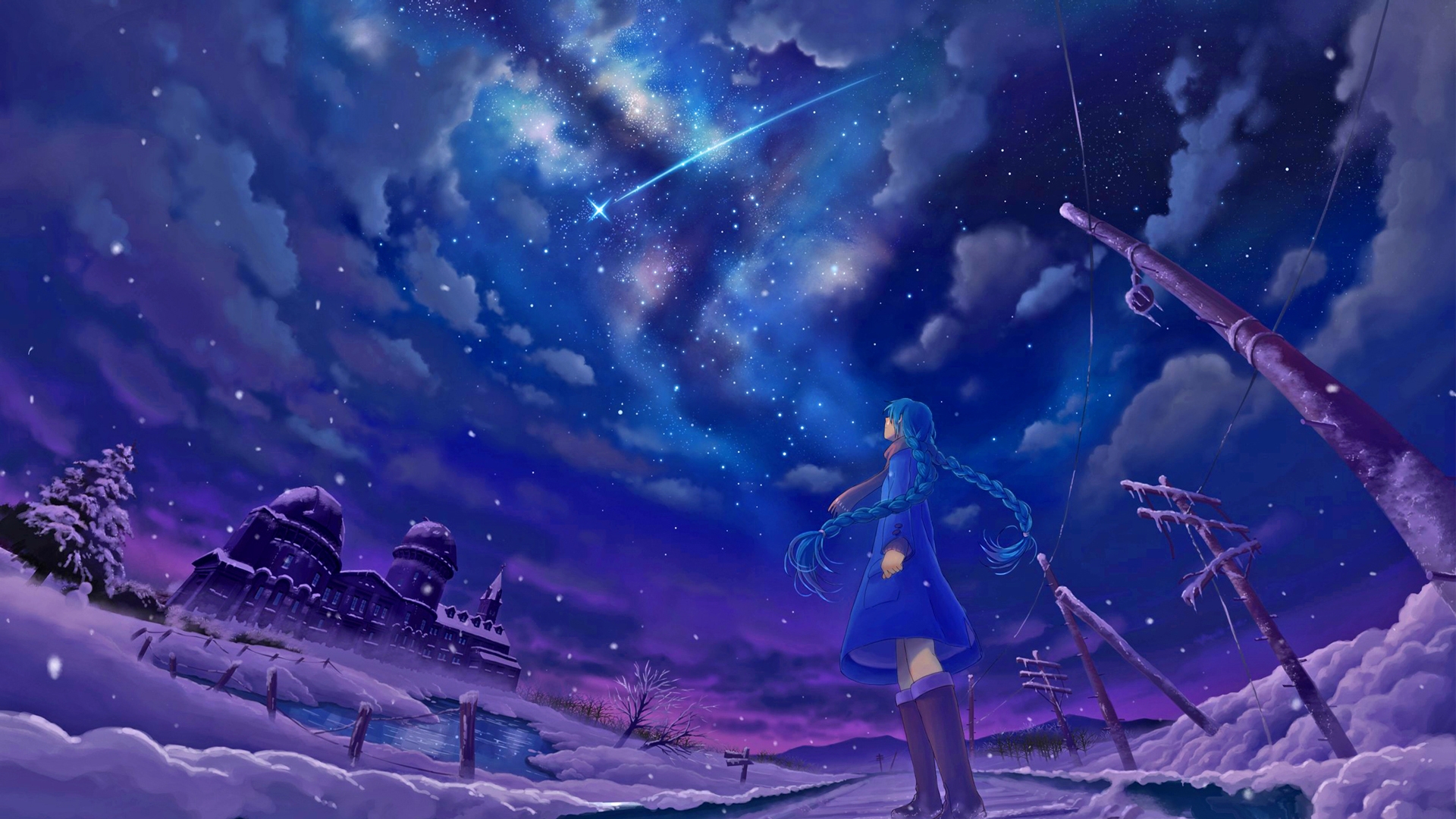 마법의 벽지,하늘,분위기,보라색,우주,cg 삽화