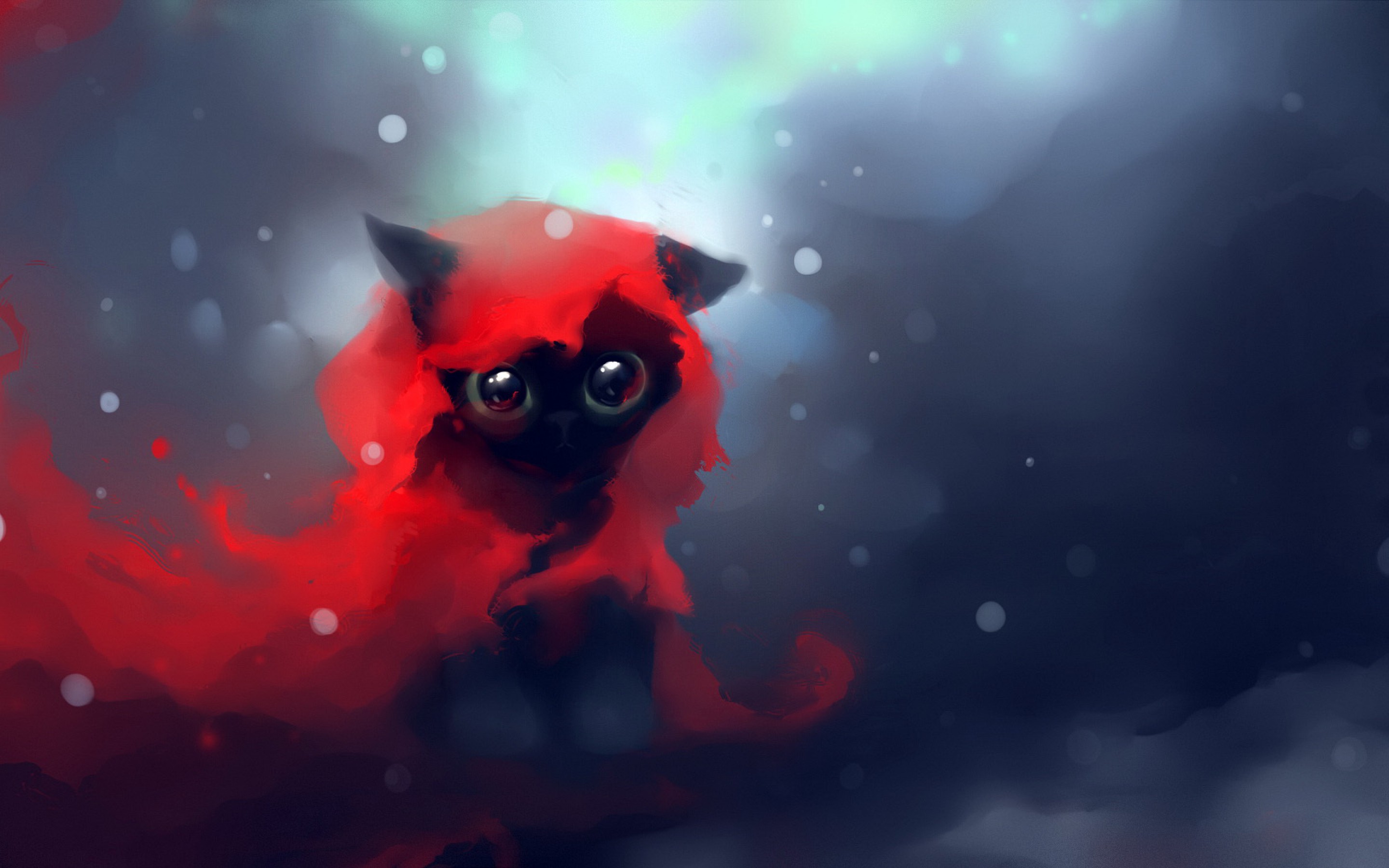 cat wallpaper,red,sky,illustration,fictional character,space