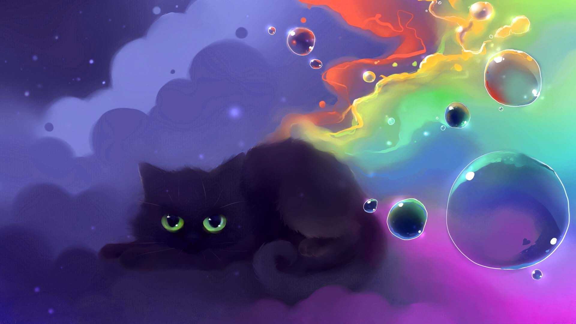 고양이 벽지,고양이,하늘,검은 고양이,빛,felidae