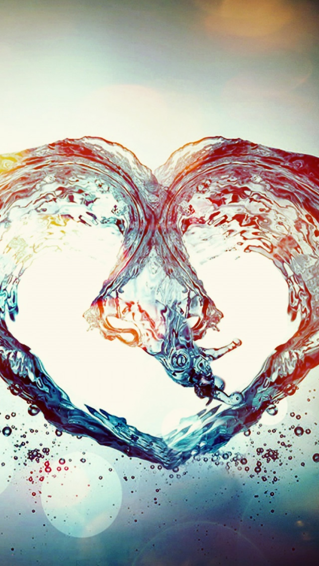 iphone 5s wallpaper,water,heart,illustration,organ,graphic design