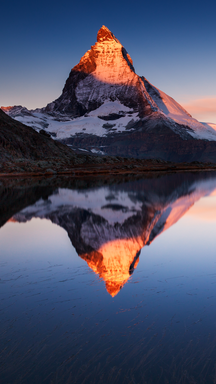 best iphone wallpapers,nature,geological phenomenon,reflection,mountain,sky