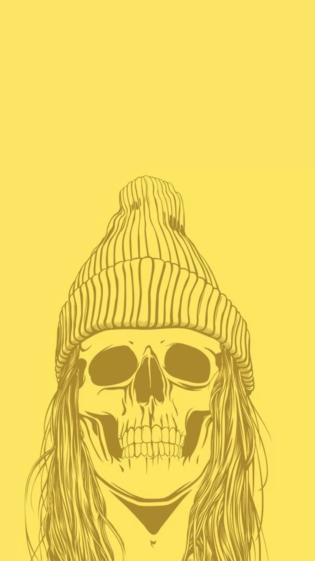 fond d'écran iphone 6s,jaune,tête,illustration,crâne,dessin