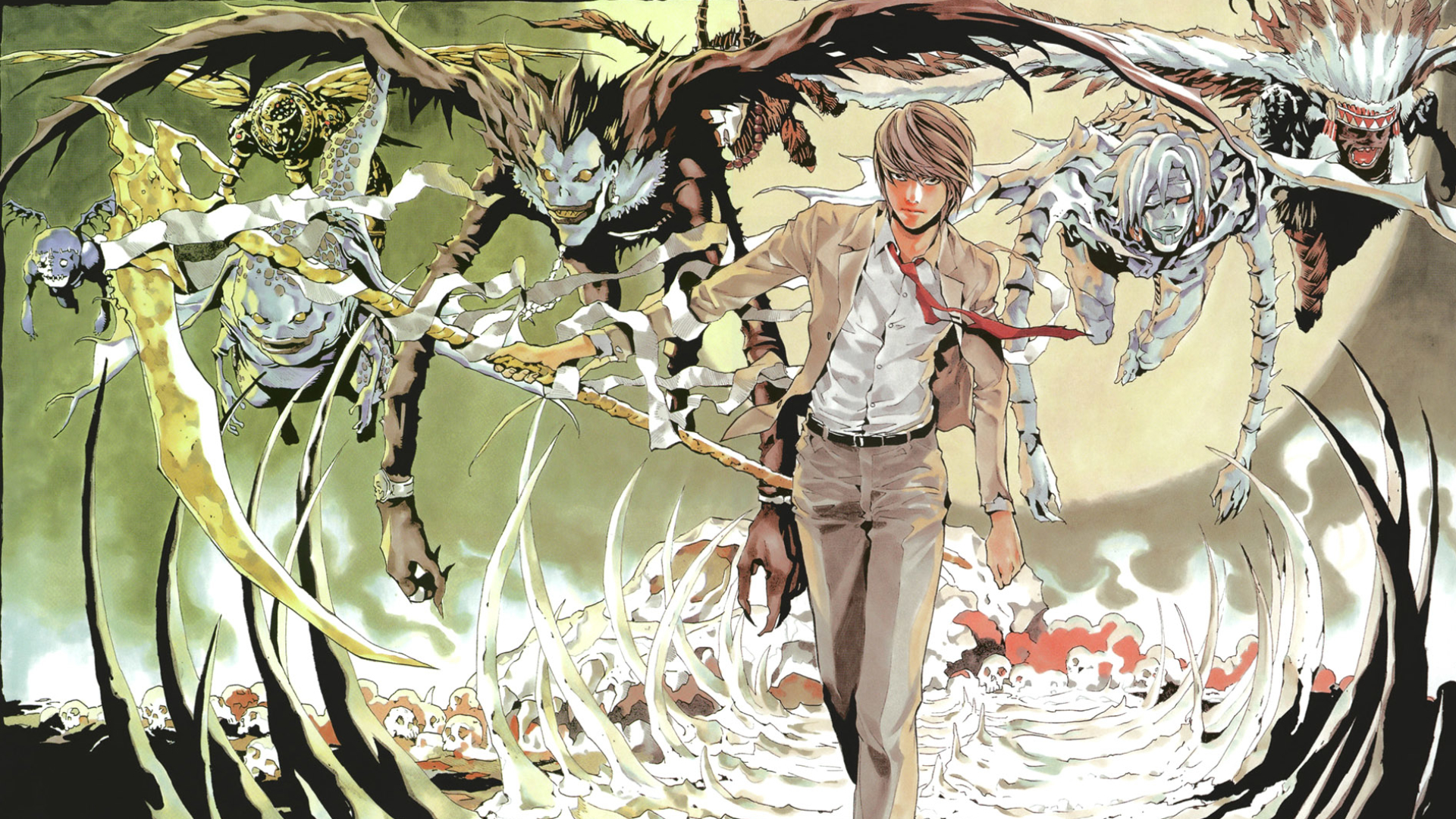 death note wallpaper,illustration,anime,art,fiction,fictional character
