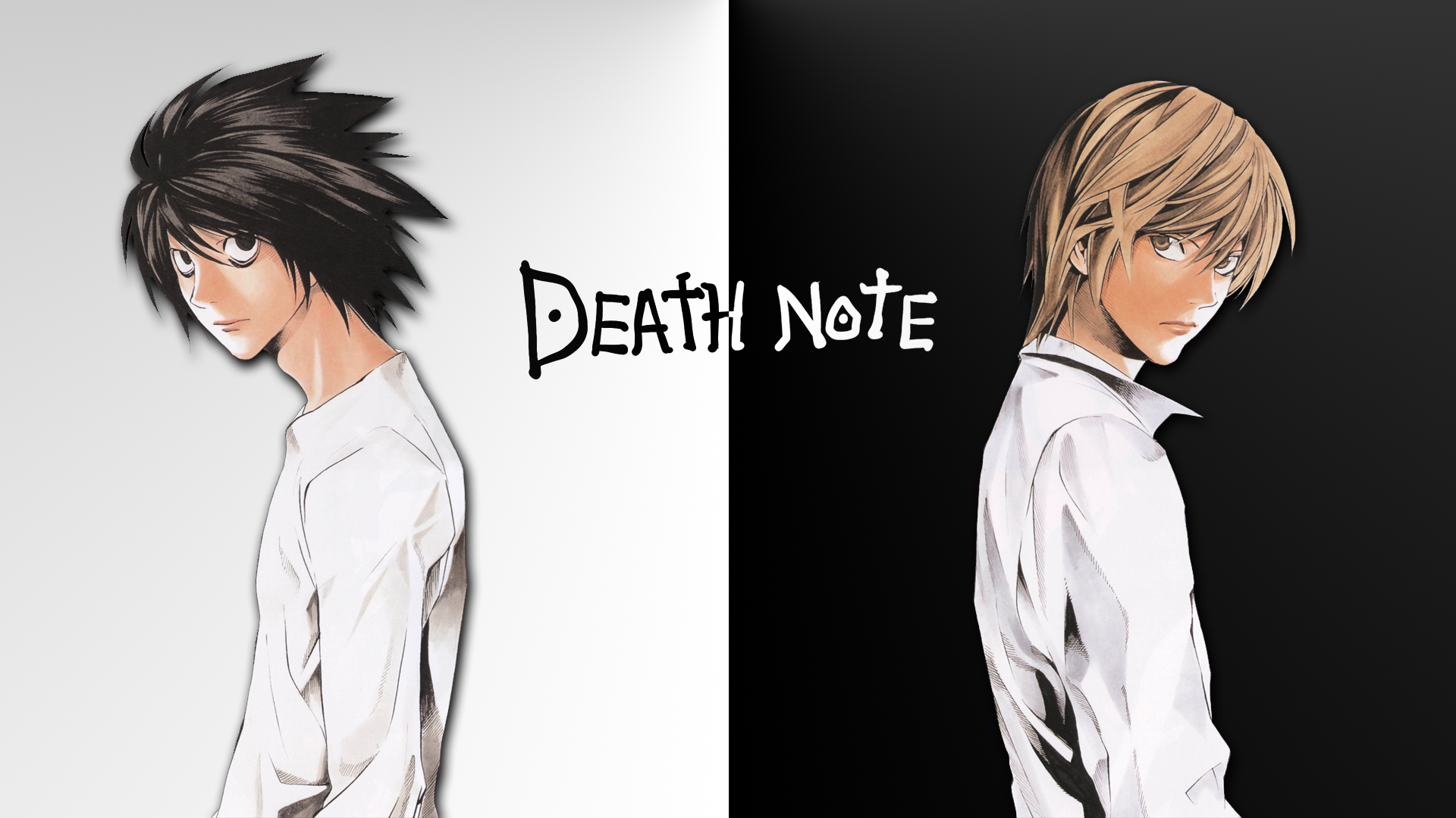 fond d'écran death note,cheveux,visage,dessin animé,anime,coiffure