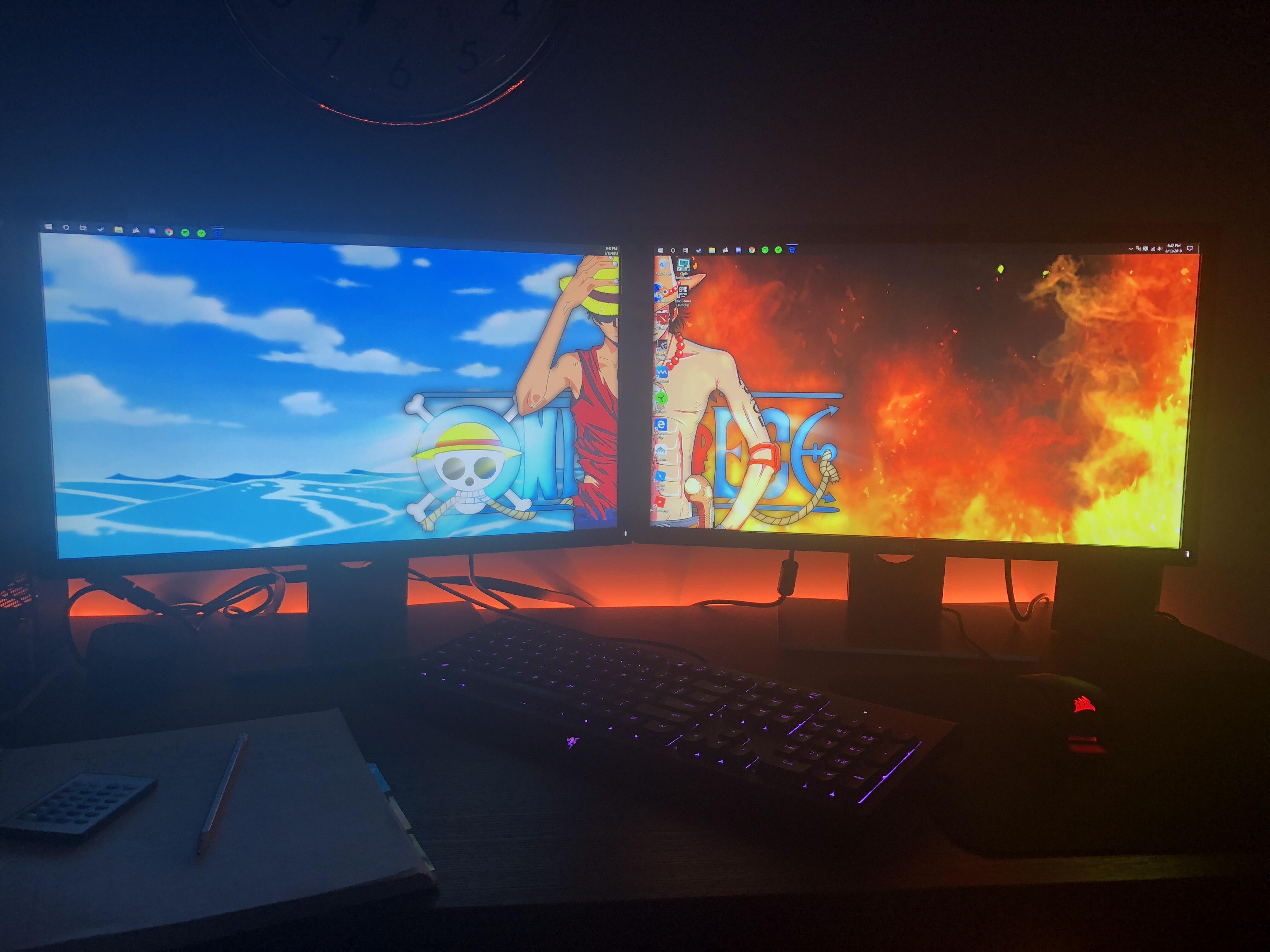 Dual Monitor Wallpaper One Piece- WallpaperUse