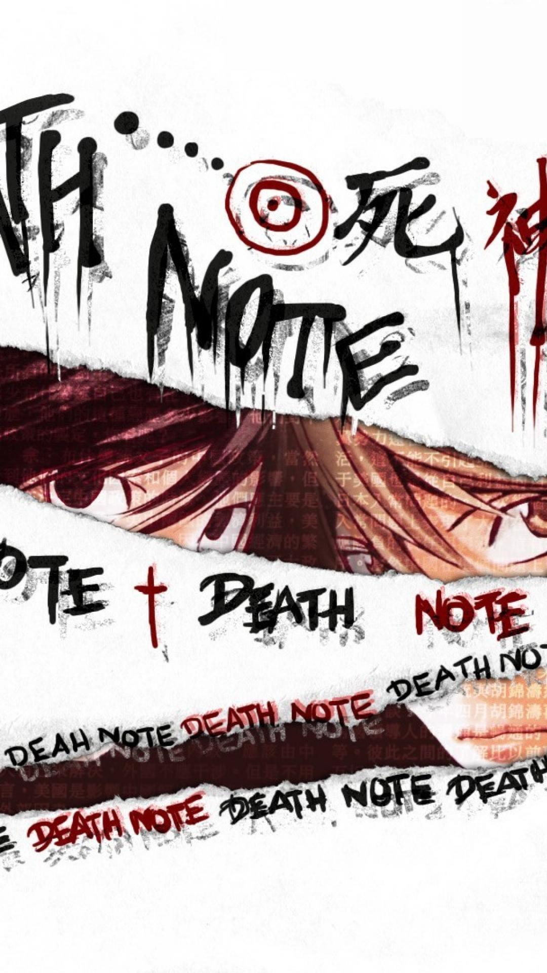 death note wallpaper,font,anime,flesh,graphic design,illustration