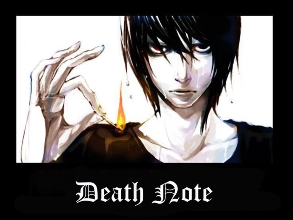 death note wallpaper,hair,cartoon,facial expression,anime,black hair