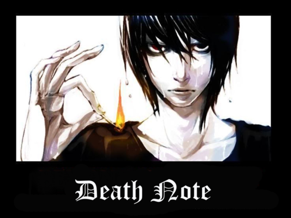 death note wallpaper,haar,karikatur,anime,schwarzes haar,cg kunstwerk