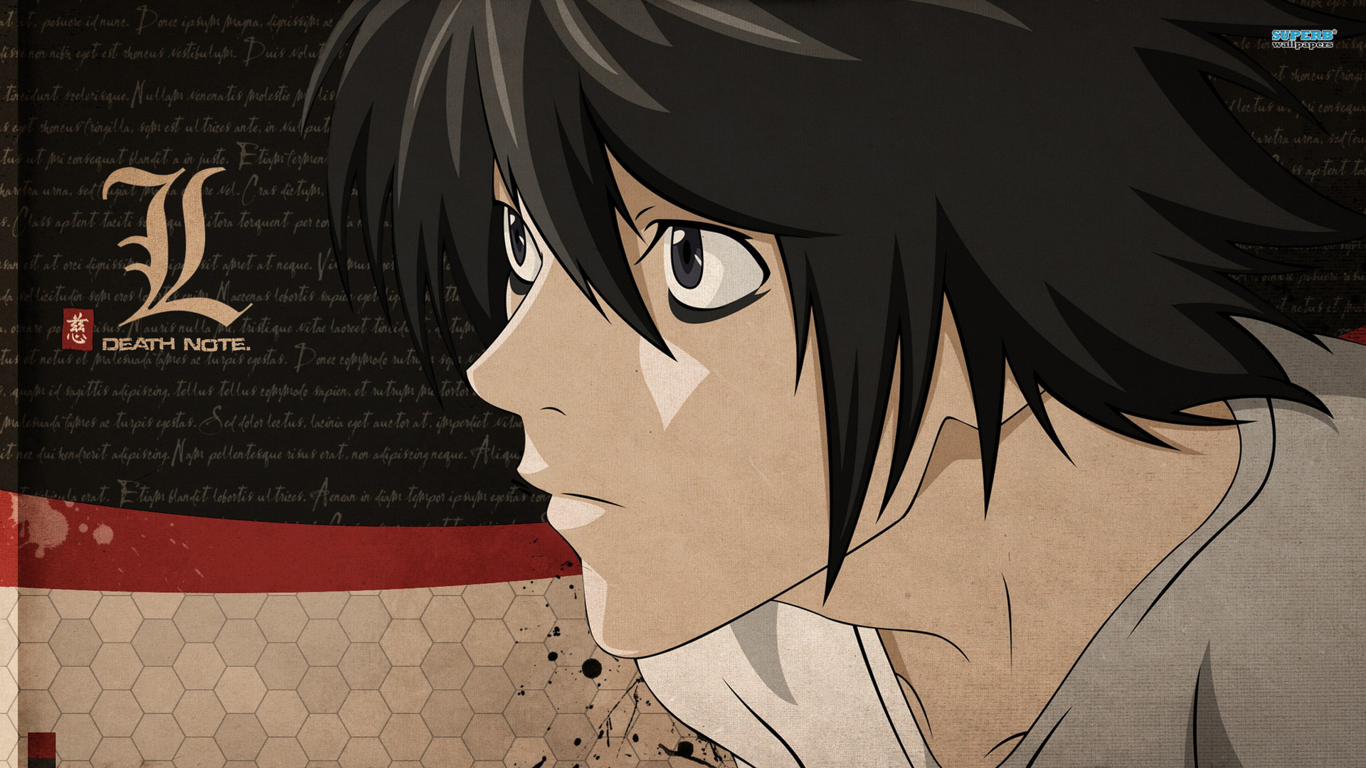 death note wallpaper,hair,face,cartoon,anime,forehead