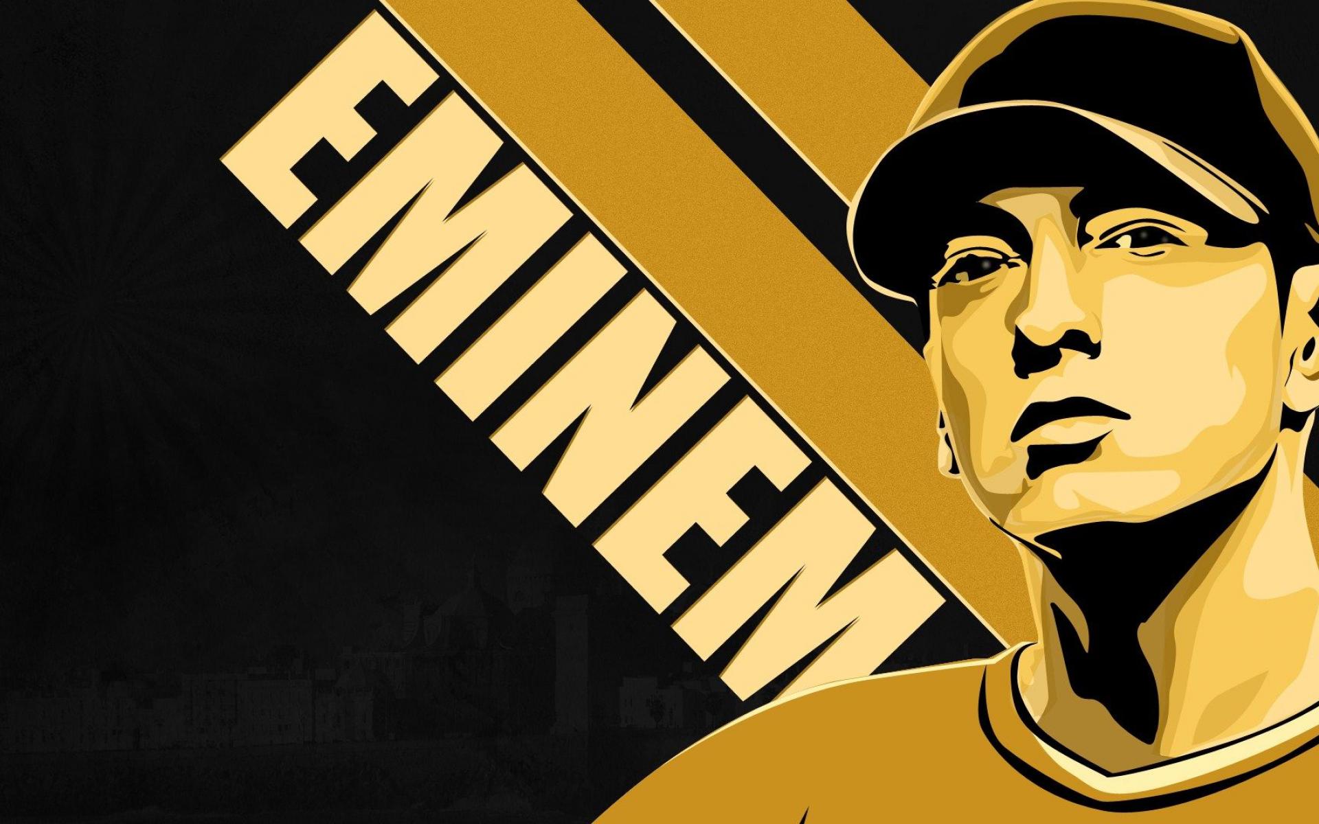 eminem wallpaper,yellow,font,illustration,poster,graphic design