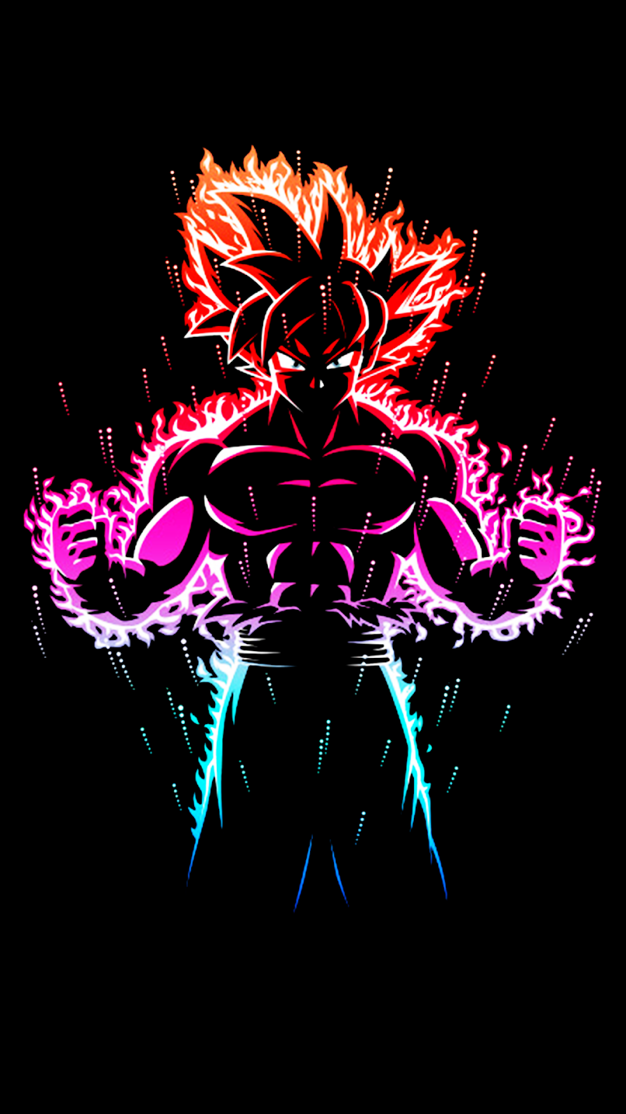 dragon ball tapete,grafikdesign,rosa,dunkelheit,neon ,symmetrie