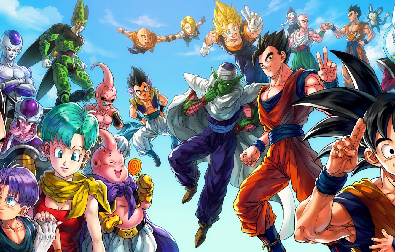 papier peint dragon ball,anime,dessin animé,dragon ball,dessin animé,oeuvre de cg