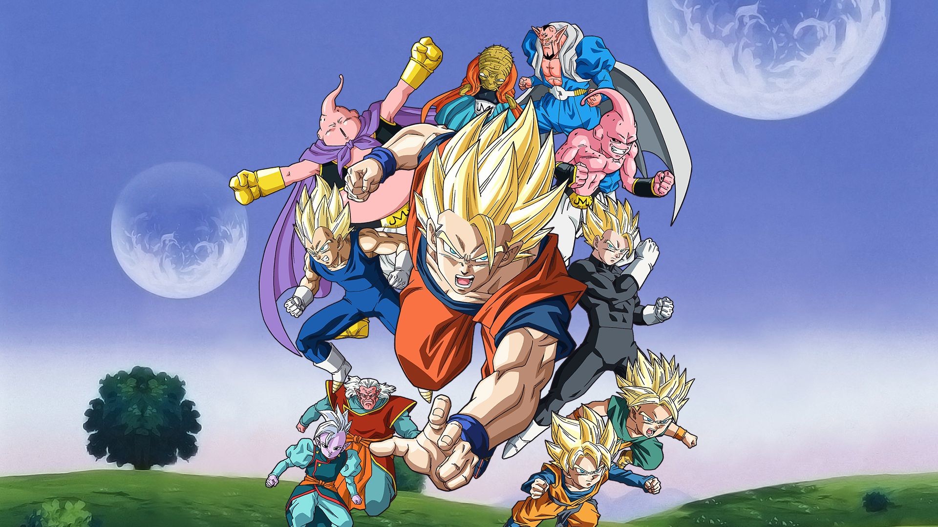 dragon ball fondo de pantalla,dibujos animados,anime,dibujos animados,ilustración,animación