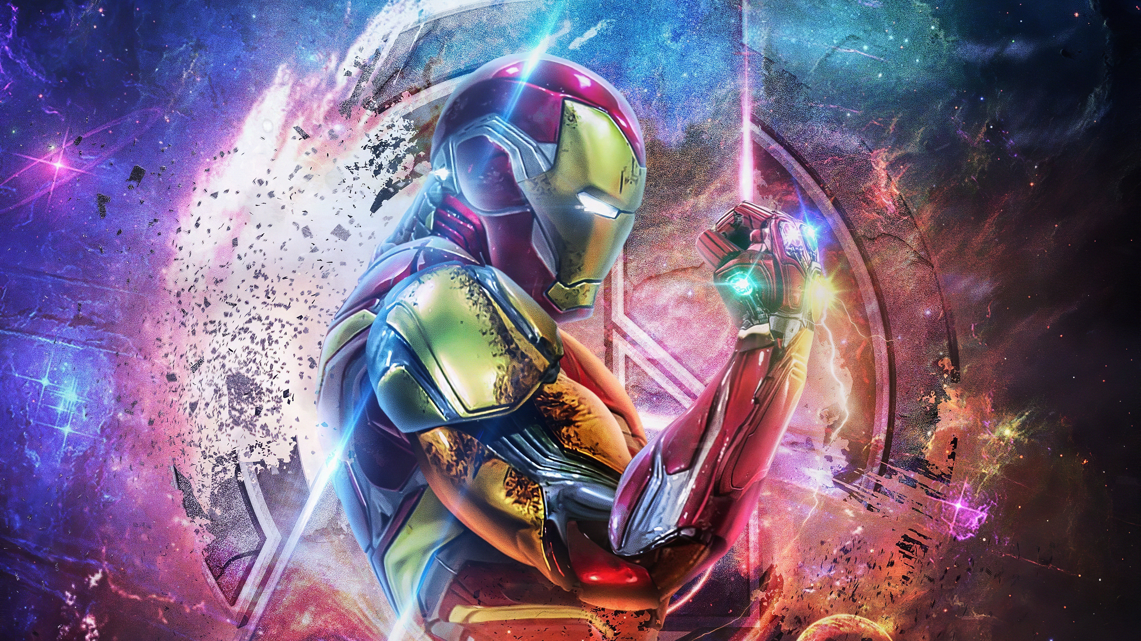 iron man wallpaper,cg artwork,fictional character,graphic design,space,illustration