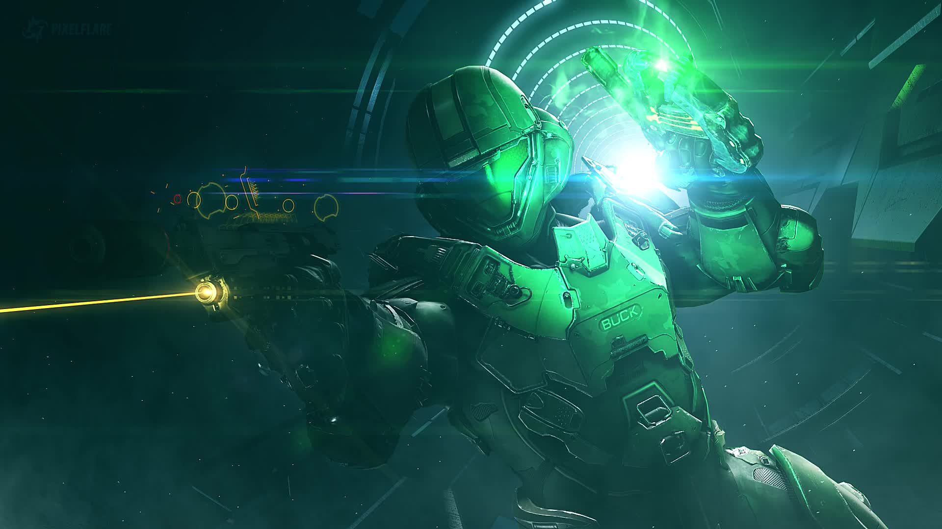 halo wallpaper,green,pc game,digital compositing,technology,personal protective equipment