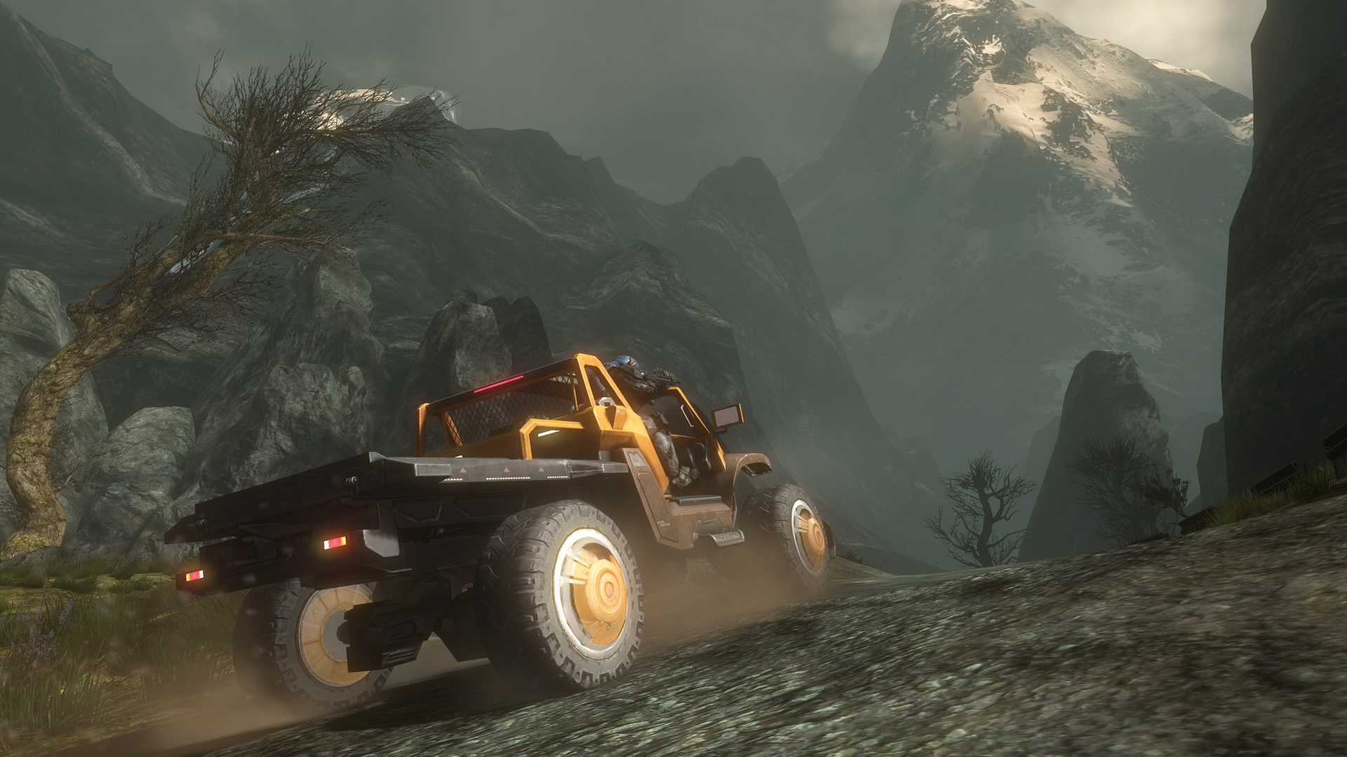 halo wallpaper,pc game,geological phenomenon,vehicle,screenshot,mining