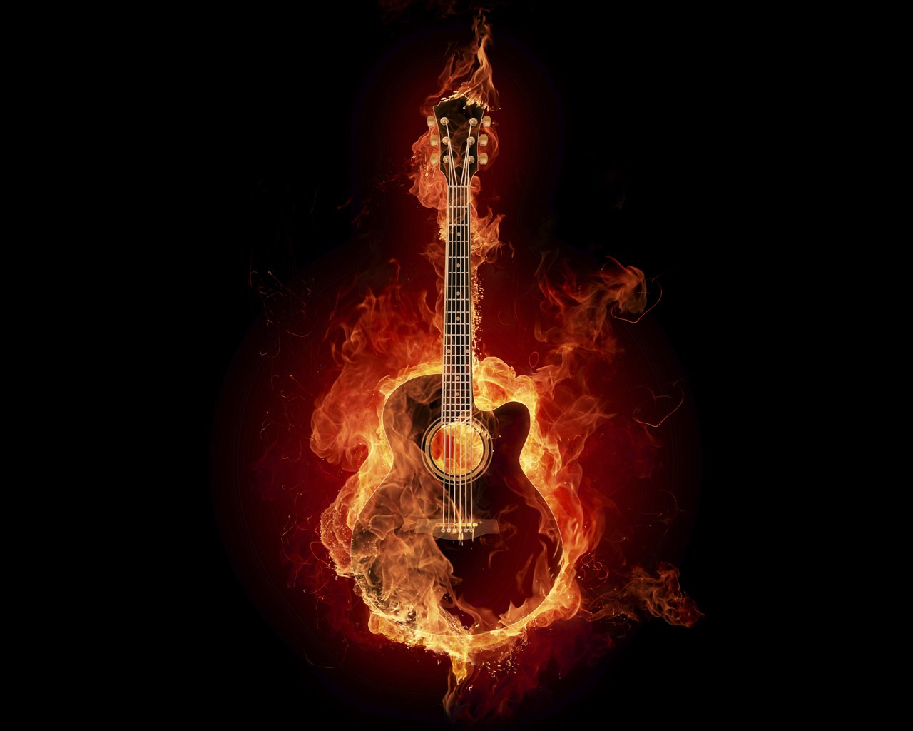 火の壁紙,ギター,撥弦楽器,楽器,火炎,ギタリスト