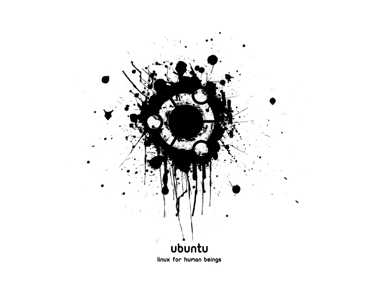 ubuntu wallpaper,grafikdesign,schriftart,linie,grafik,schwarz und weiß