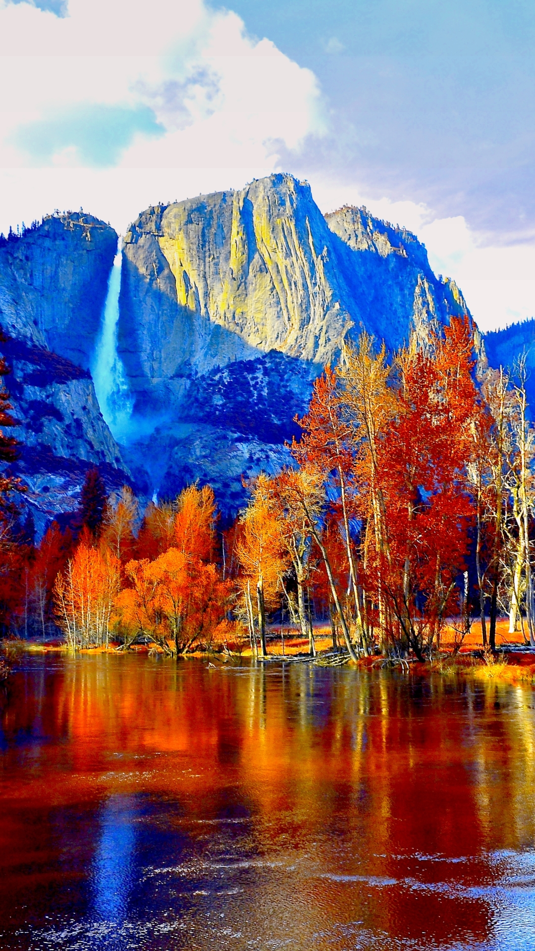 fall wallpaper,natural landscape,nature,reflection,wilderness,mountain