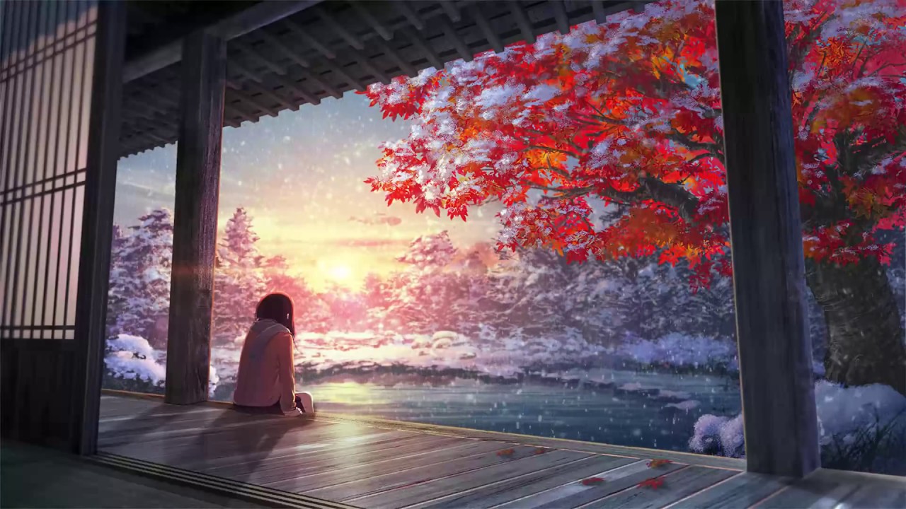 papel pintado de nieve,naturaleza,rojo,árbol,cielo,hoja