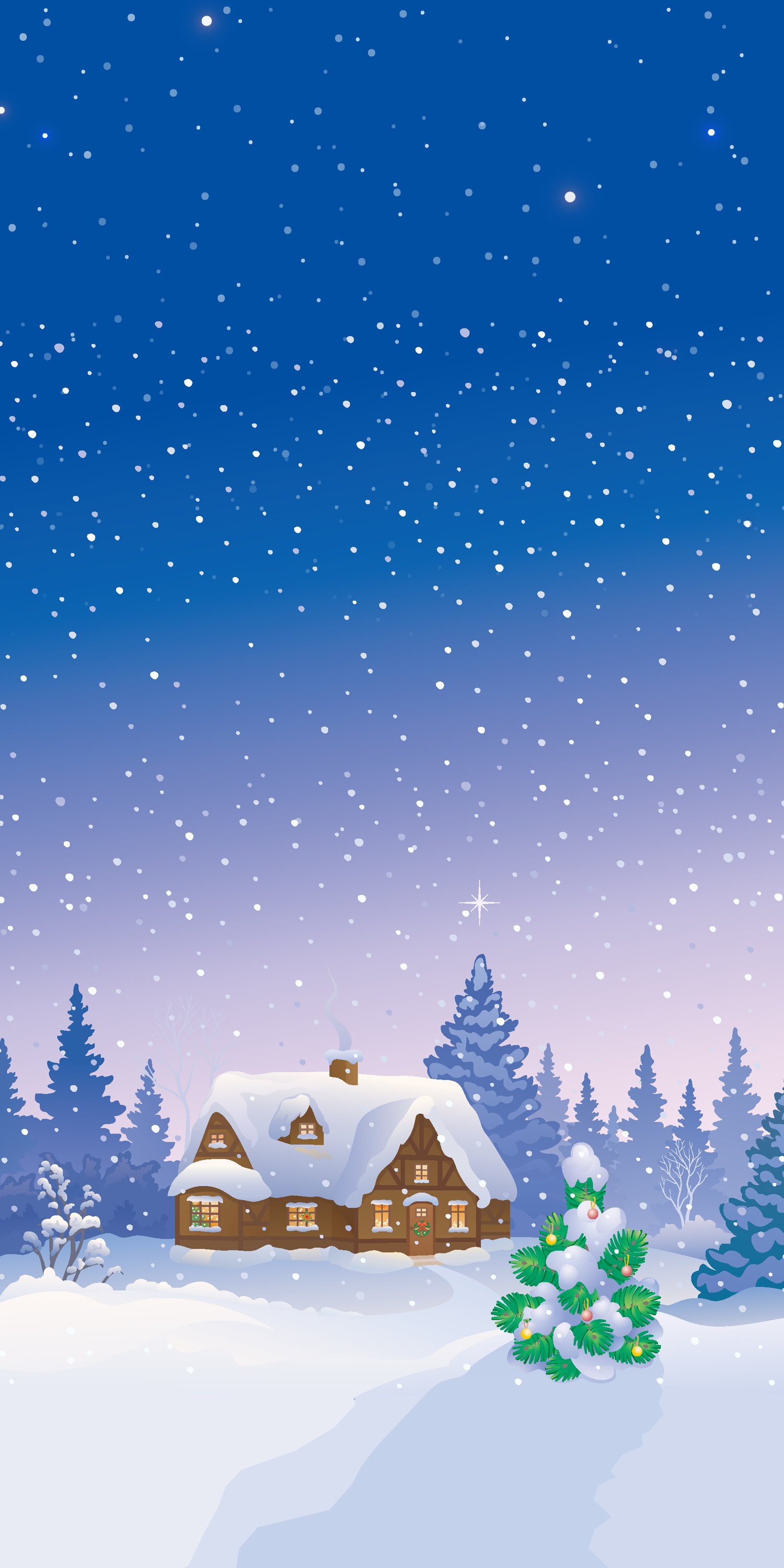snow wallpaper,winter,sky,snow,tree,christmas eve