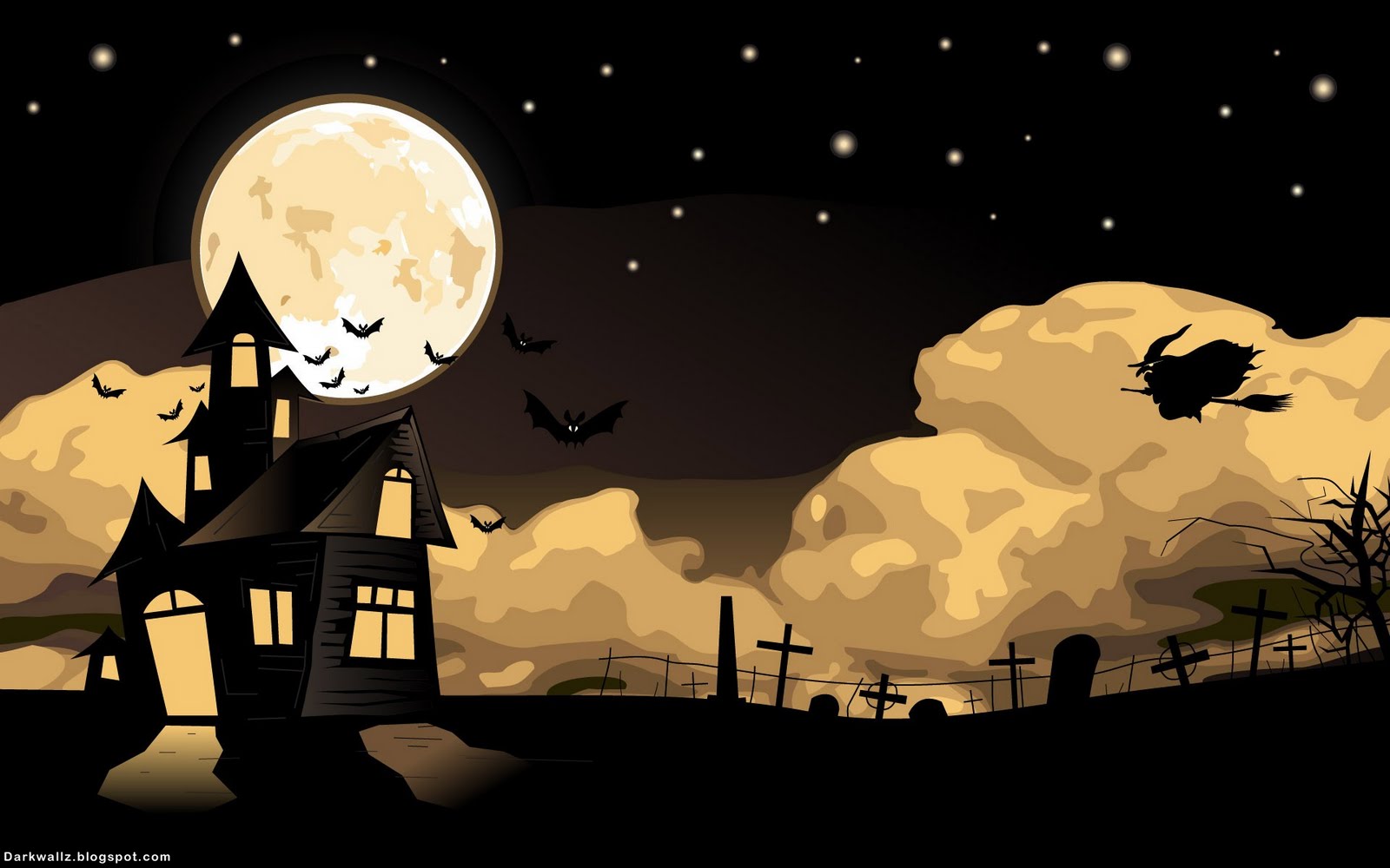 halloween wallpaper,sky,cartoon,illustration,night,moonlight