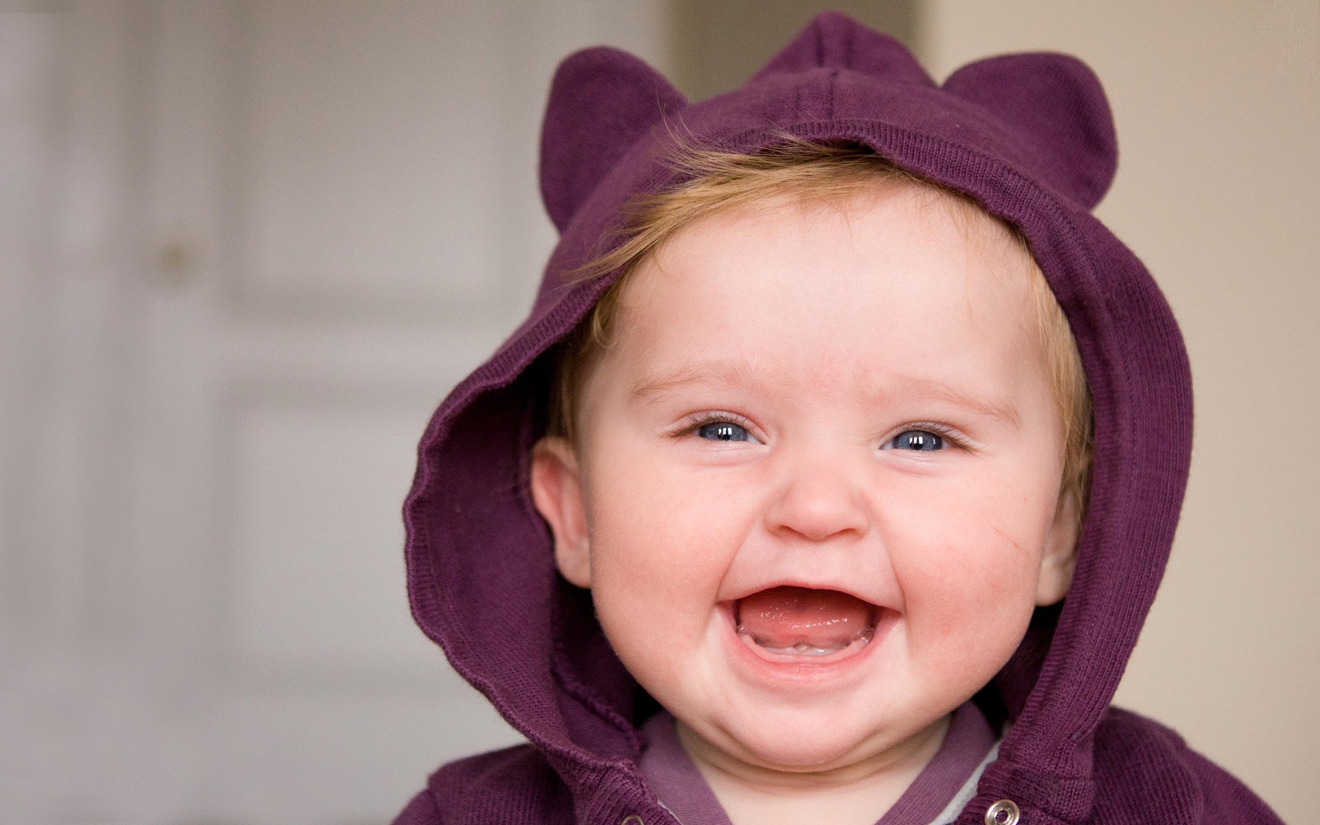 かわいい赤ちゃんの壁紙,面,子,紫の,耳,頭