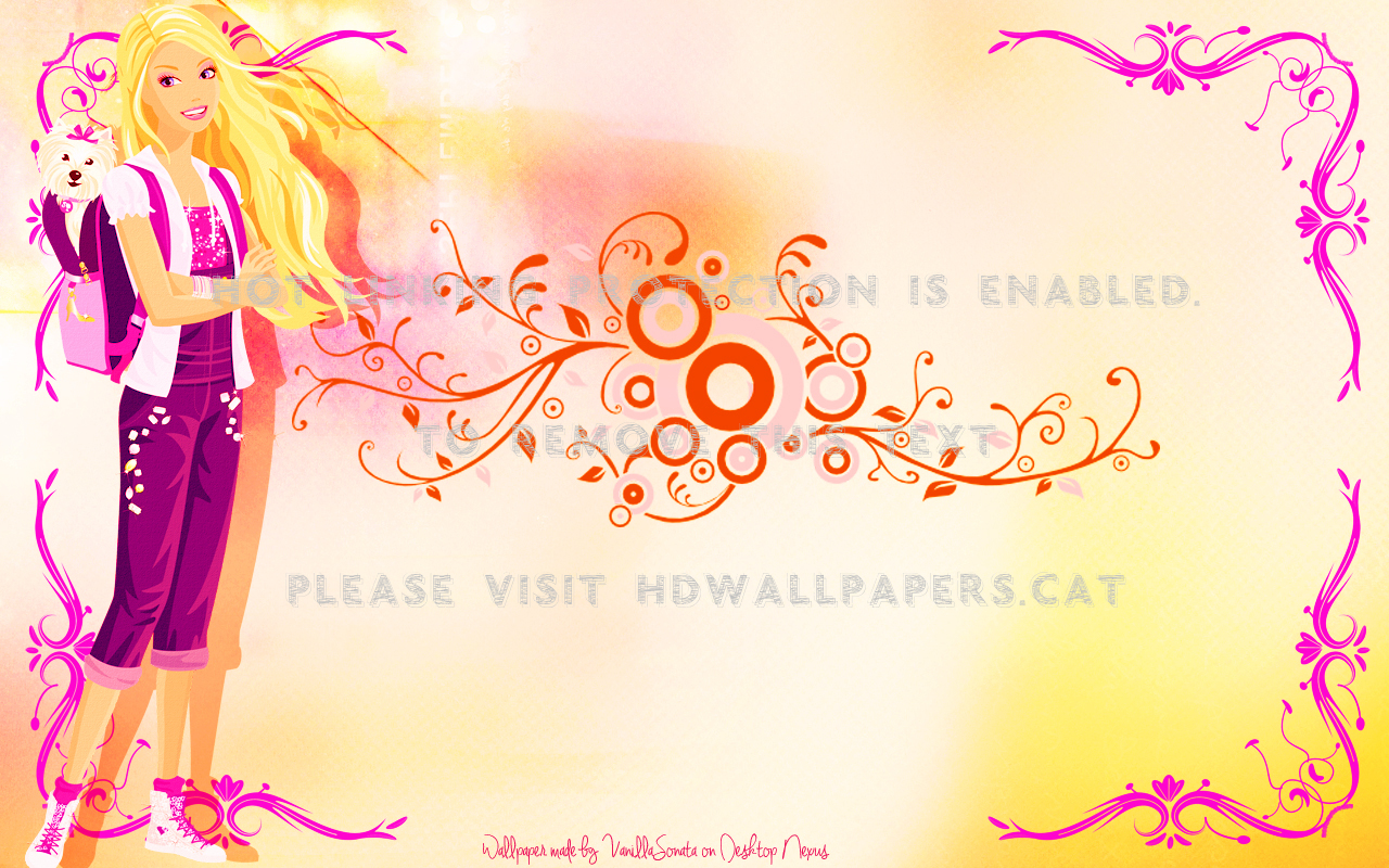 barbie wallpaper,pink,text,graphic design,magenta,fashion illustration