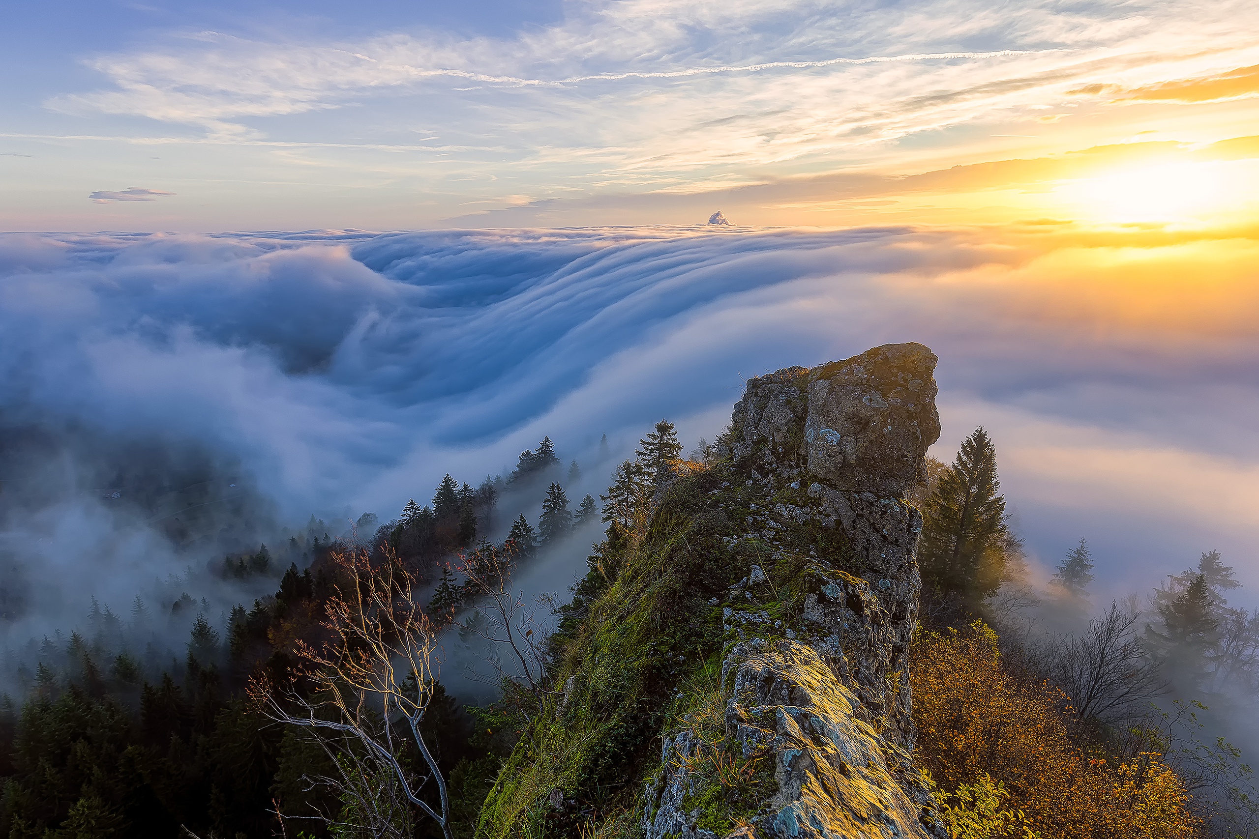 papier peint coucher de soleil,ciel,la nature,montagne,paysage naturel,nuage