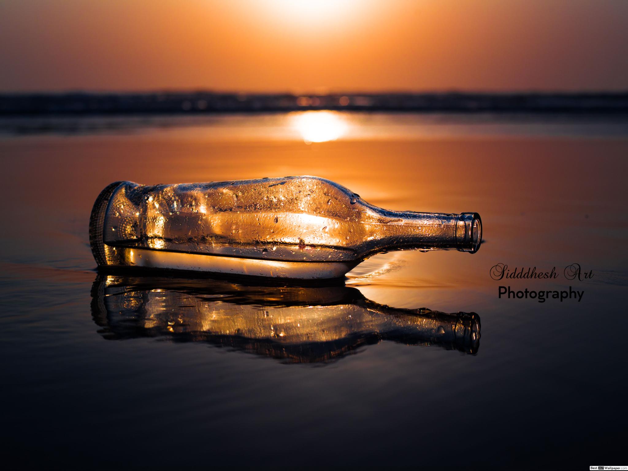 carta da parati al tramonto,acqua,cielo,bottiglia,calma,nube