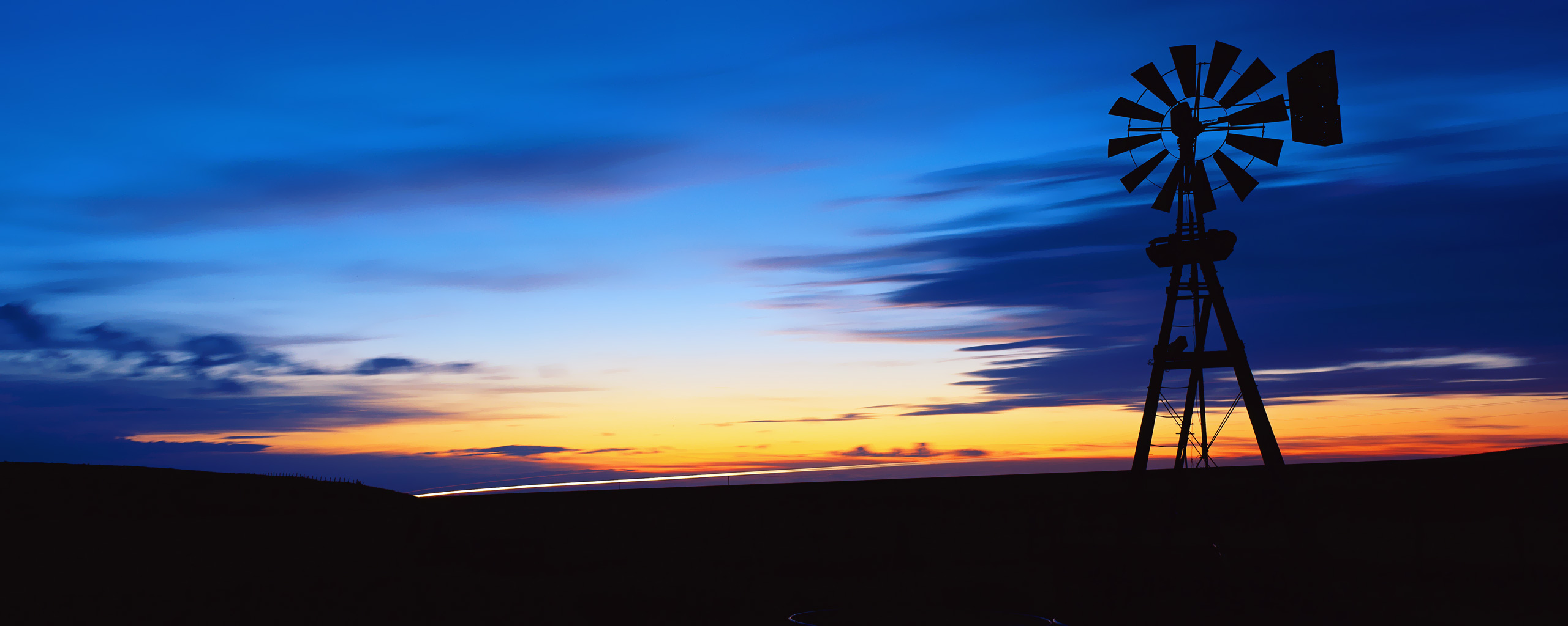 sunset wallpaper,sky,windmill,sunset,horizon,blue