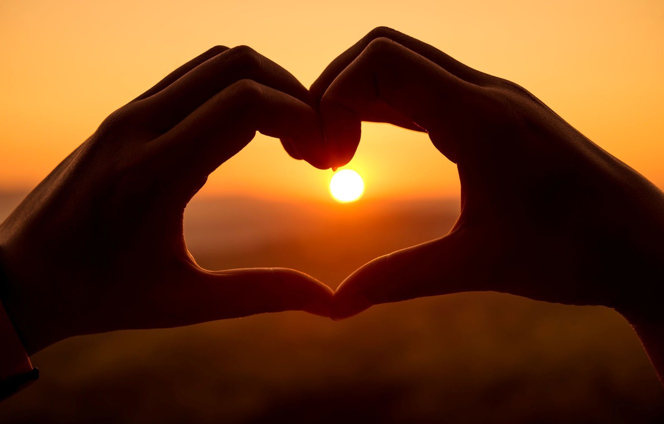 sunset wallpaper,sky,heart,love,red,hand