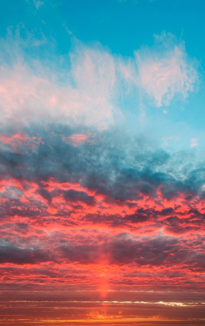 papier peint coucher de soleil,ciel,nuage,rémanence,jour,bleu